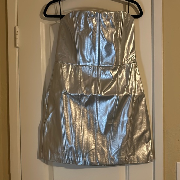 NWT Forever 21 Metallic Mini Tube Dress - Picture 2 of 2